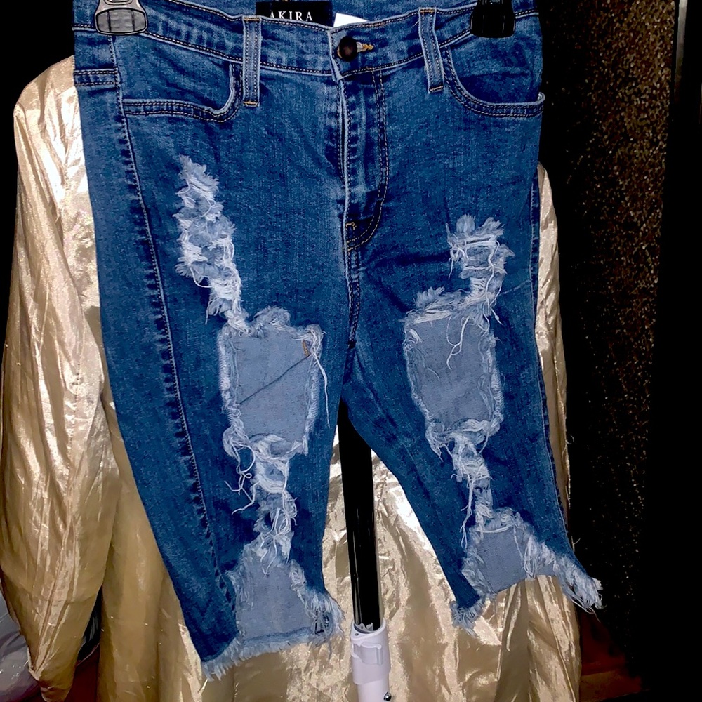 Cute stretchy cut up shorts